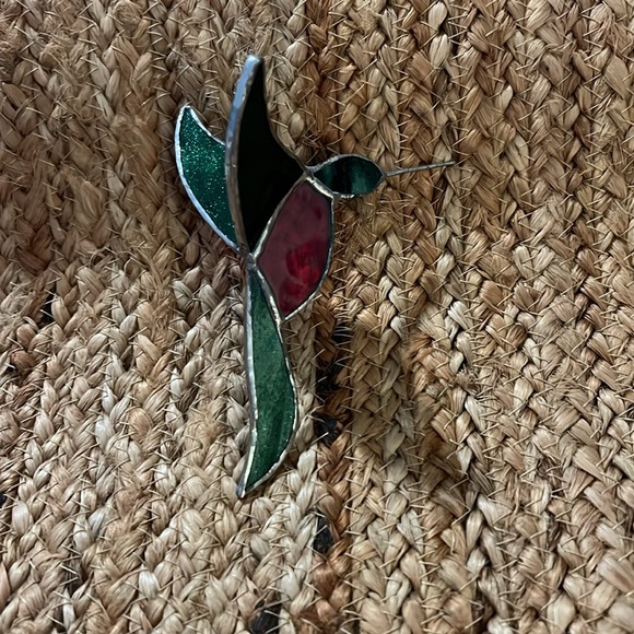 Handcrafted Humming Bird stained glass. EUC. - Picture 2 of 8